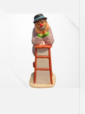 Vintage Flambro Clown "Why Me?" Figurine Signed By Emmett Kelly Jr 5.25"
